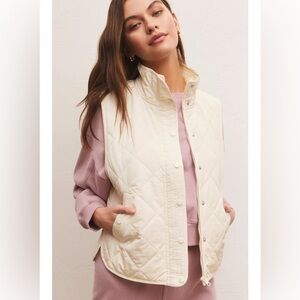 NWT Z Supply Warm Up Vest in Ivory size small